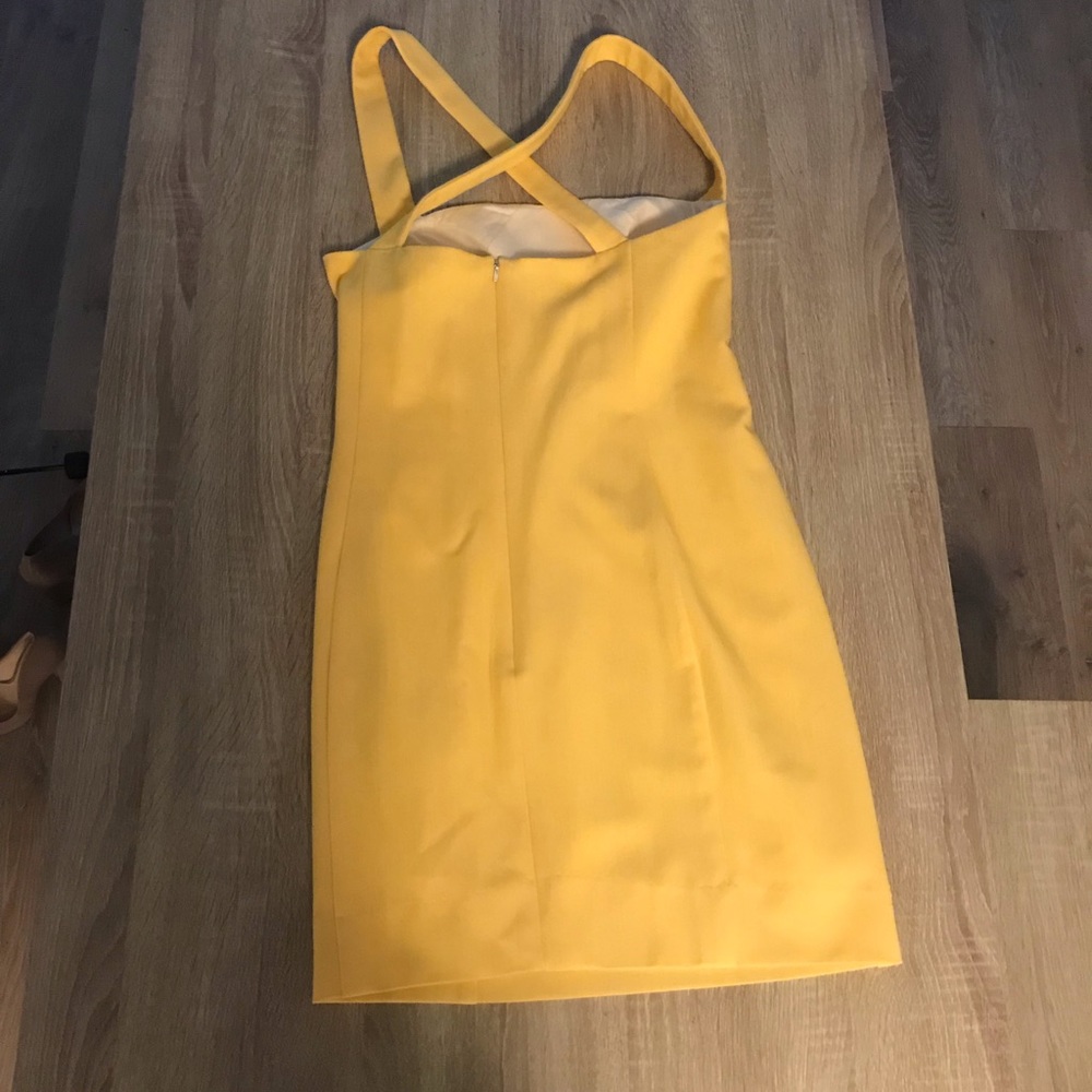 CUSTOM Black Halo Bryson Sheath Dress in Yellow - Picture 3 of 3